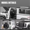 Масштаб 1/32 Land Rover Defender 110 литой автомобиль Land Defender 110 Rover Fire металлическая модель со светом и звуком инерционный автомобиль коллекция игрушек из сплава