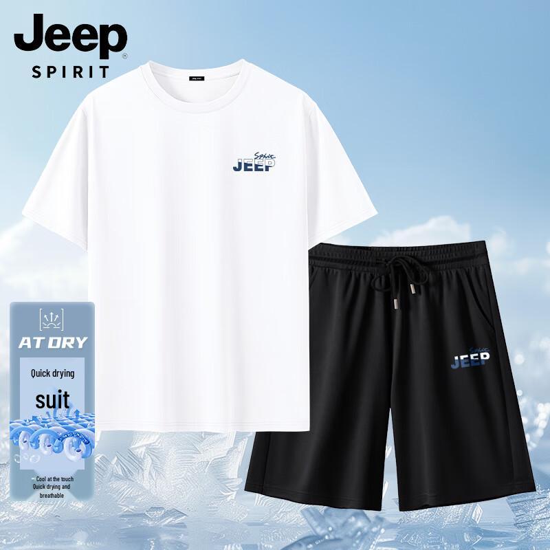 Мужской комплект: дышащая футболка и шорты JEEP SPIRIT с функцией быстрого высыхания