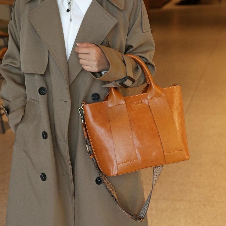 Винтажная кожаная сумка через плечо, женская сумка, большая вместимость, сумка из коровьей кожи