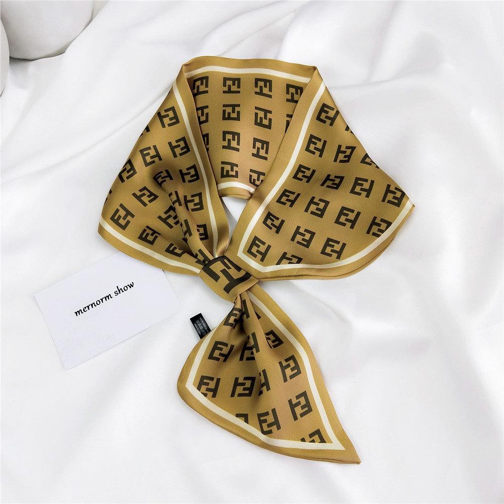 Новые шарфы Шелковые шарфы Женские весенние и осенние длинные декоративные профессиональные шарфы Летние тонкие стили в сочетании с рубашками Стильные