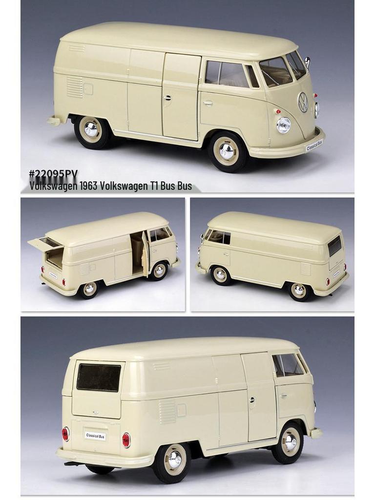 Volkswagen 1972 T2 Автобус Фургон 1:24 Модель из сплава Игрушка