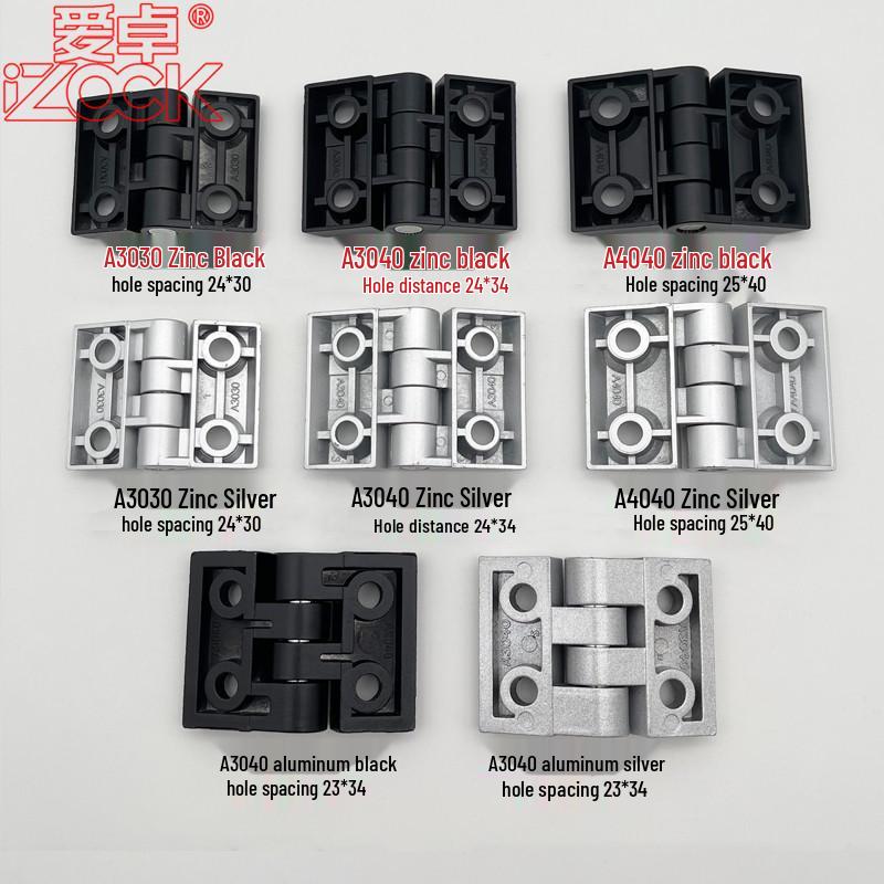 Сверхпрочные петли из цинкового сплава для дверей из алюминиевого профиля (2020/3030/3040/4040)