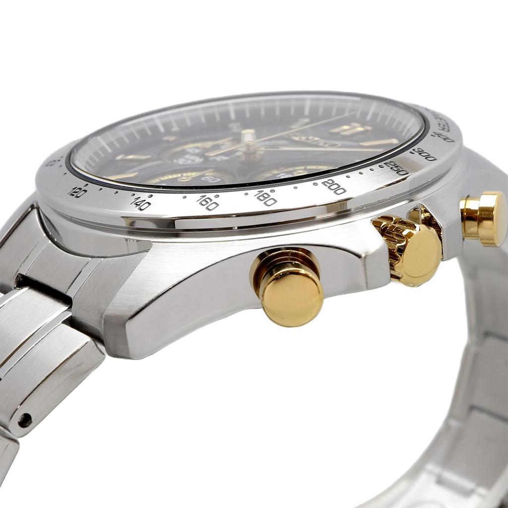SEIKO Second Chronograph Quartz Watch SBTR015 Black x Gold [Seiko] 1/5 Мужские []