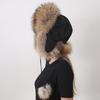 Русская зимняя меховая шапка женская из натурального меха лисы пушистая теплая уличная снежная шапка
