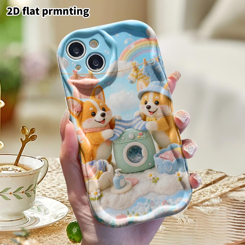 Phone Case: 2D flat, suitable for iPhone 18, 17, 16, 15, 14, 13, 12Pro protective case, Laundry Time, perfect Christmas and Halloween holiday gift