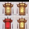 Antique Chinese Temple Corridor Pendant Light - Solid Wood, Sheepskin, Classic Lantern for Restaurant or Private Room, Chinese Court Style.