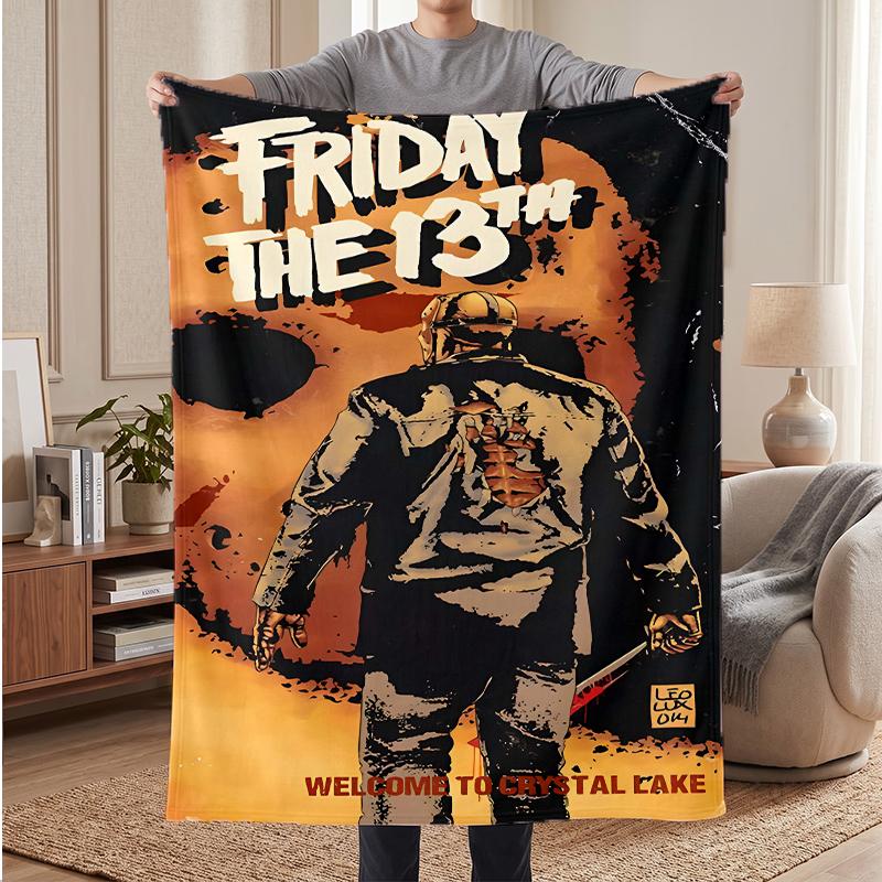 Friday the 13th Soft Warm Flannel Blankets Comfortable Blanket for Home Decoration Gifting