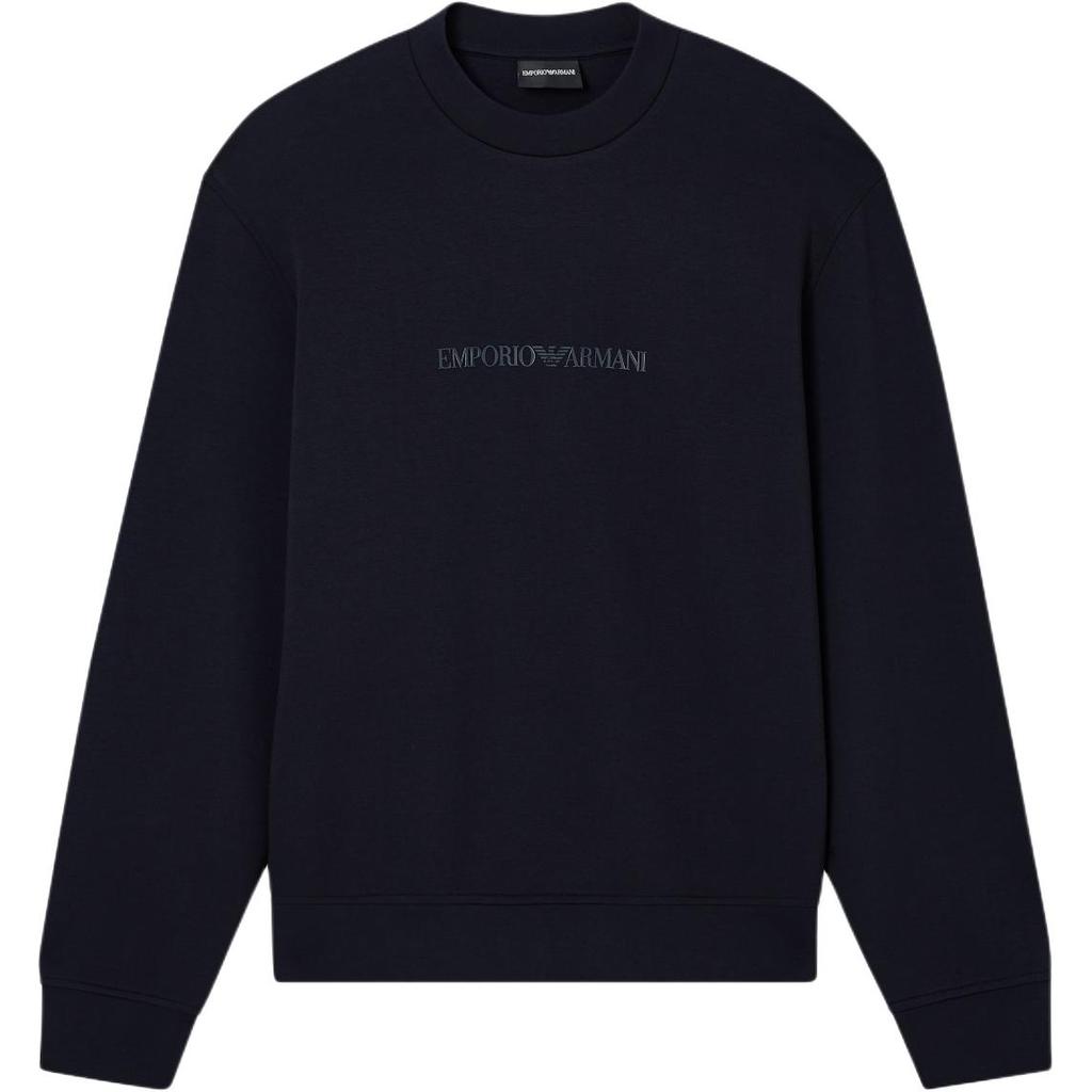 Emporio Armani Свитшот с круглым вырезом Ss26 с принтом букв, с длинным рукавом, мужской свитшот EM004541-AF10013-MB563
