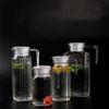with Lid Stripe Pitcher Transparent Water Bottle Ice Tea Pot Cold Water Kettles  Fridge