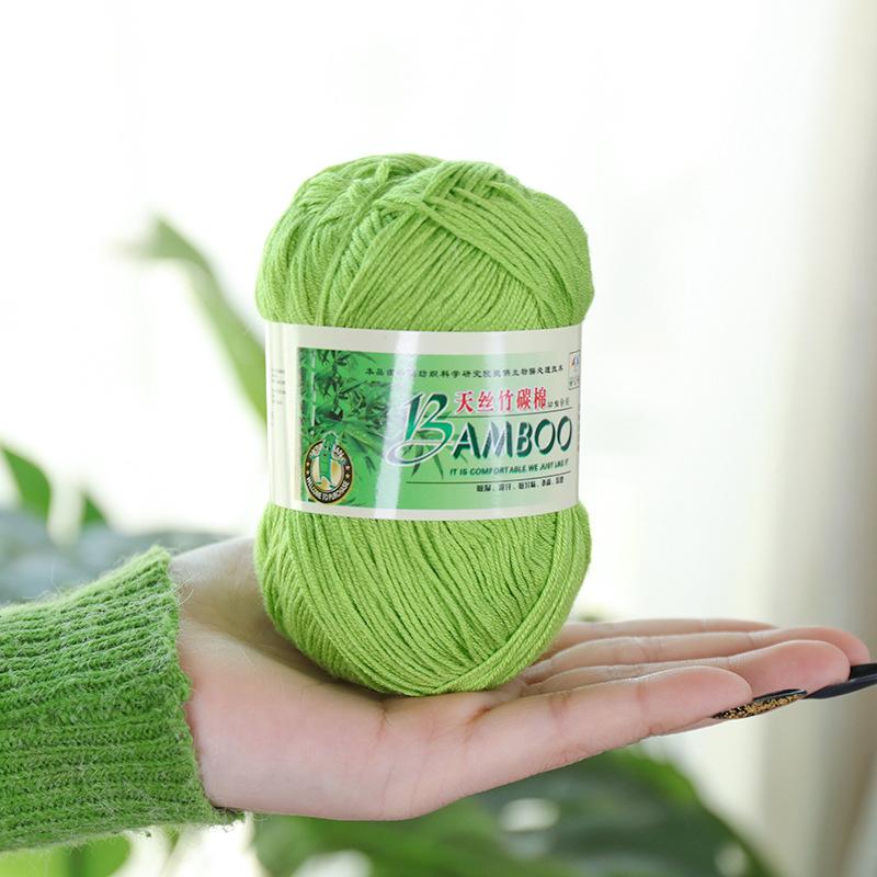 50g/Ball DIY Crochet Yarn Hand Woven Yarn Knitted Fabric Natural Bamboo Cotton Baby High Quality