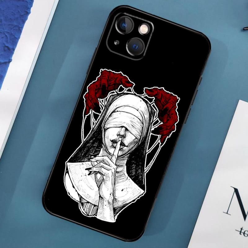 Чехол для телефона «Сатанинская монахиня» для iPhone 15 14 Pro Max 11 13 12 Mini X XR XS Max SE 2020 7 8 Plus, чехол