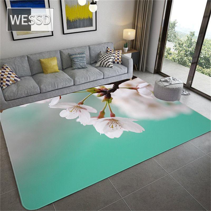 Скандинавский ковер с цветочным узором вишни большого размера для гостиной, водопоглощающий ковер для ванной, напольный коврик, коврик с розовым цветком