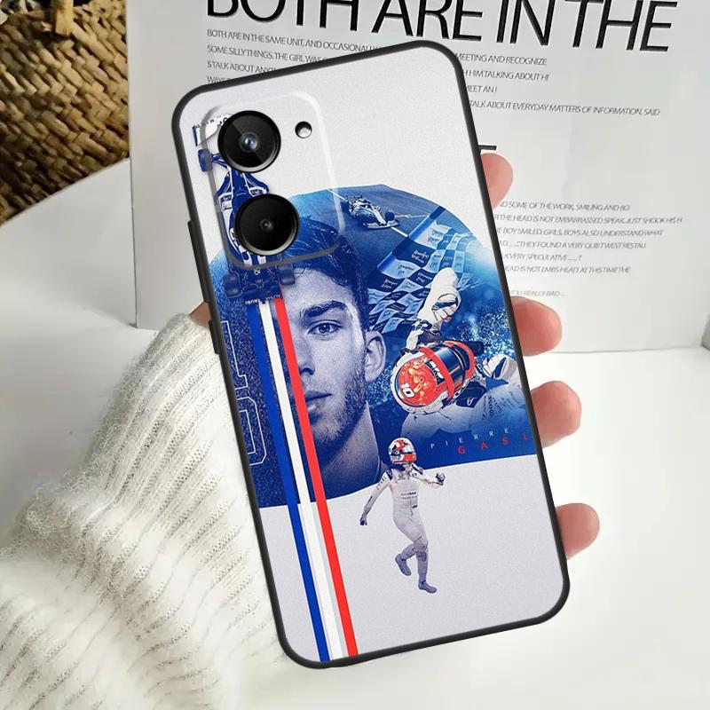 Pierre Gasly 10 F1 Case For Realme C55 C53 C51 C35 C33 C30 C67 C21Y C25s C15 9 10 12 11 Pro Plus GT Neo5 Cover