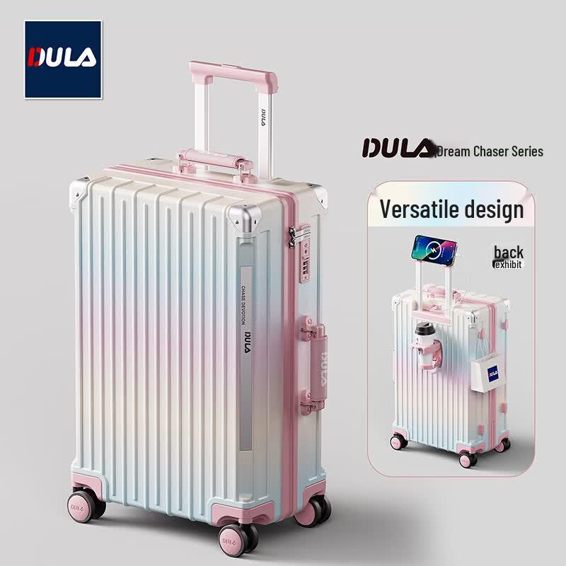DULA 20-дюймовый многофункциональный ручной багаж с USB и подстаканником
