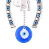 Blessing Ornament Car Pendant Hanging Ornament Evil Eye Horseshoe with Elephant Navy Blue