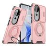 KEYSION 360°Rotating Ring Stand Phone Case for VIVO V40 Pro 5G Slide Camera Protection Magnetic Shockproof Cover for VIVO V40 5G