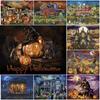 DIY 5D Diamond Painting Halloween Diamond Mosaic Cross Stitch Kits Home Decoration Full Round Diamond Embroidery