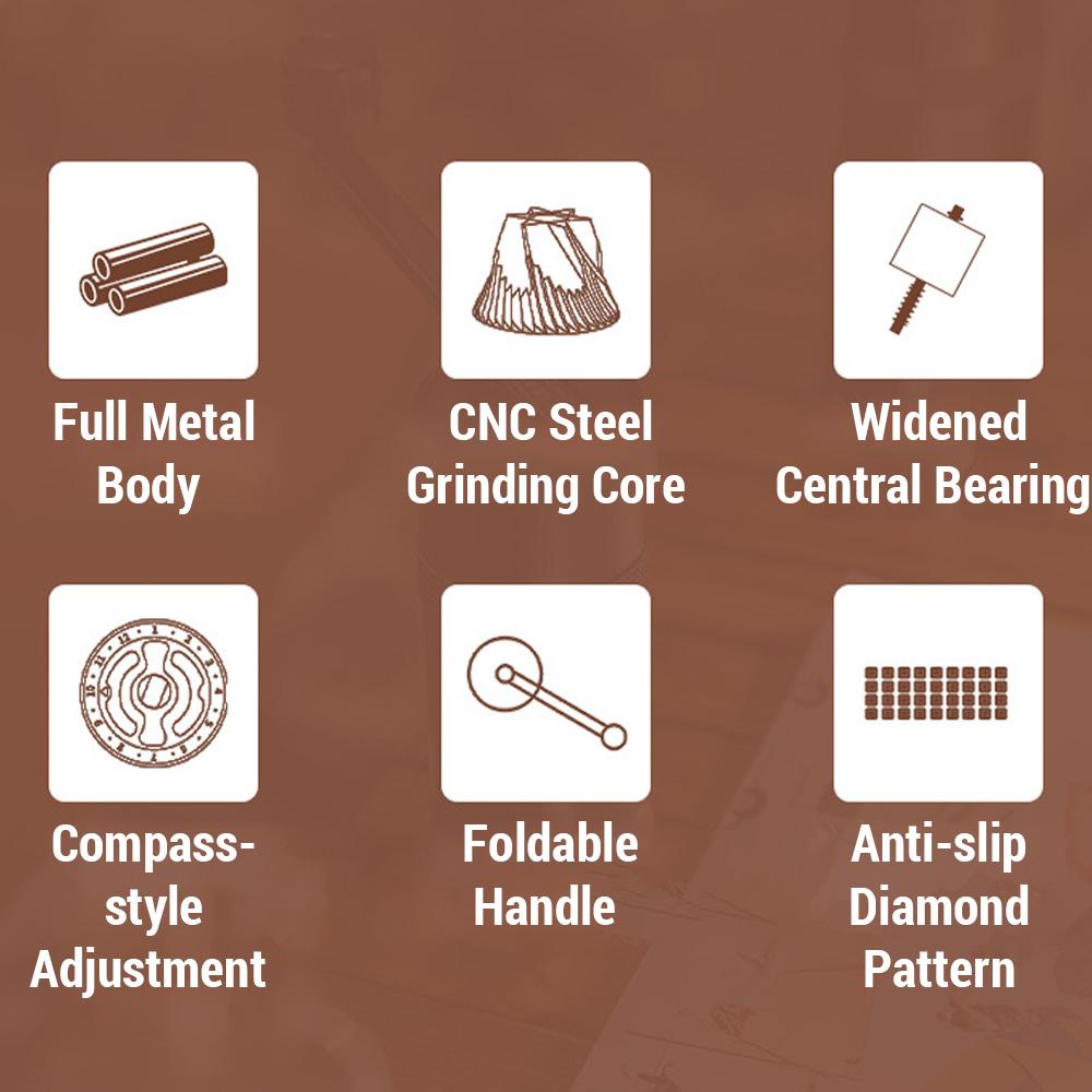 Ручная кофемолка из нержавеющей стали, кофемолка с коническими жерновами и складной ручкой для кемпинга