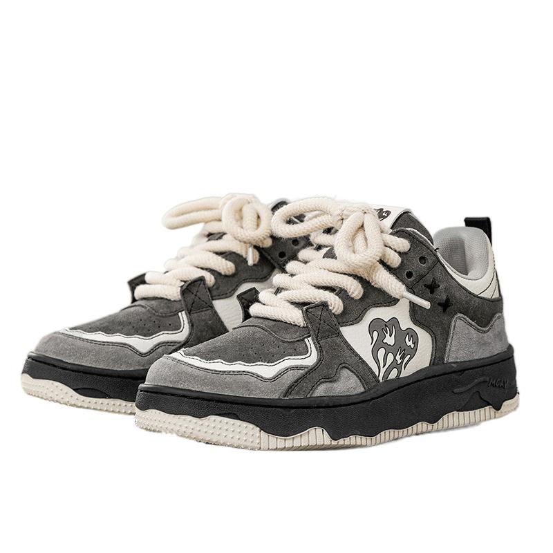 Женские модные ретро-кроссовки Flame Mountain: Повседневный, Универсальный и Стильный Деконструированный Дизайн