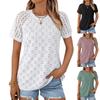 Женские летние топы, повседневные, с оборками, коротким рукавом, круглым вырезом, свободные, плиссированные футболки