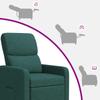 Massage Recliner Dark Green Polyester