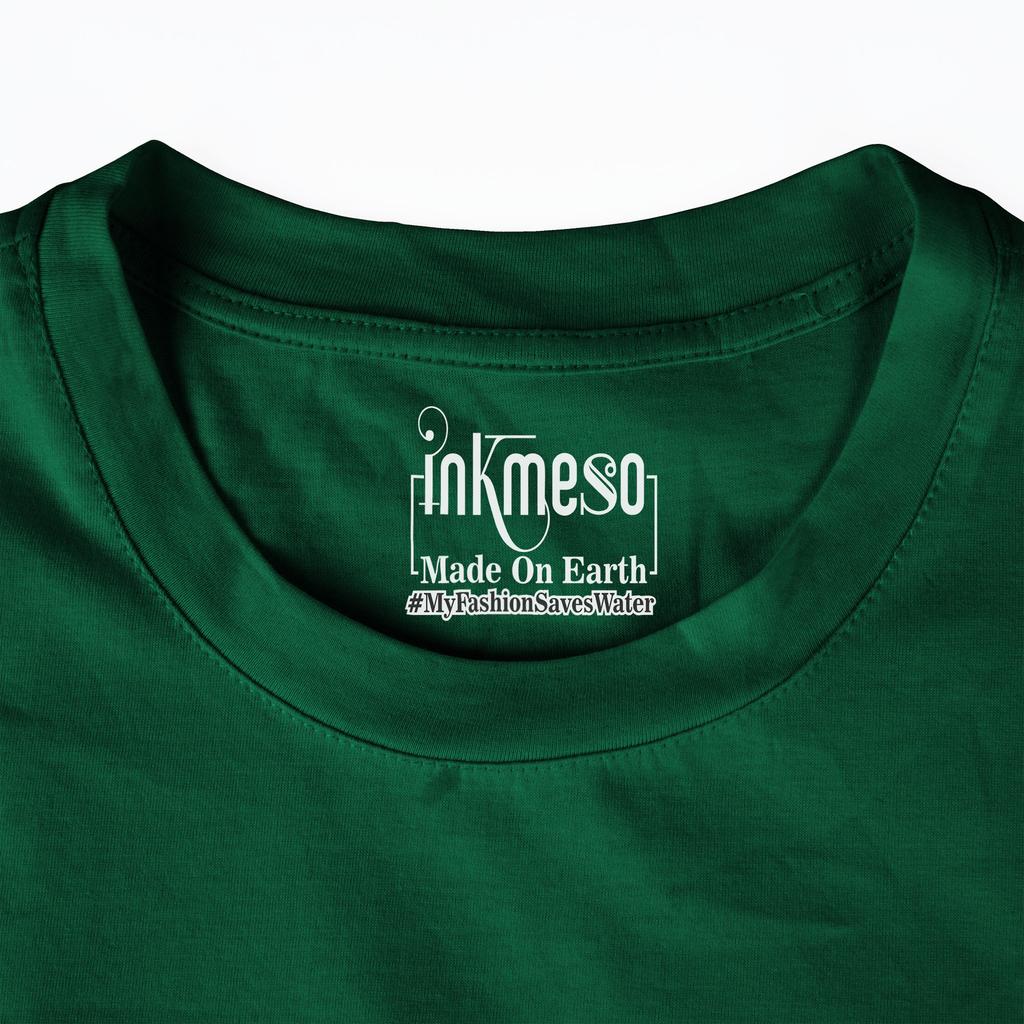 Inkmeso Мужская хлопковая футболка с круглым вырезом, базовые рубашки, повседневная футболка с коротким рукавом