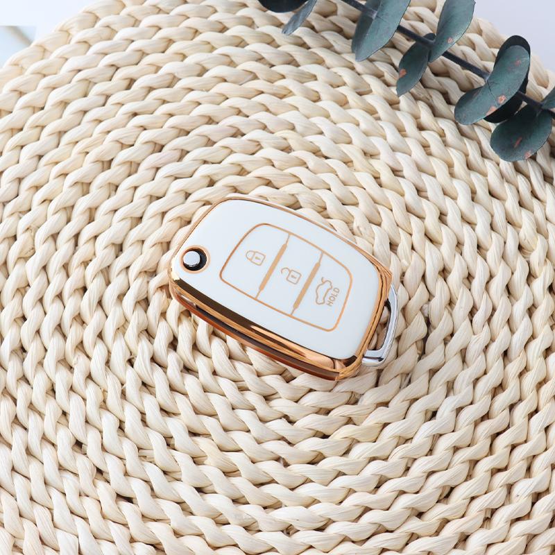 New Soft TPU Fold Car Key Case Cover Shell For Hyundai Tucson Sonata Santa Fe Elantra Accent Solaris Verna Ix25 Ix35 I20 I30 I40