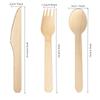 50/100PCS Natural Wooden Disposable Cutlery Set Dessert Cake Knives Forks Spoons for Parties Weddings Cafes Tableware Supplies