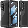 For Galaxy Z Fold 4  5 6 7 Luxury Folding Metal Case Premium Aluminum Rugged Bumper Heavy Duty Shockproof Protect Silicone Cover