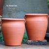 Handmade Red Clay Pot for Succulents & Flowers - Tall, Wide Mouth Ceramic Planter for Hydrangeas, Roses, and Pothos