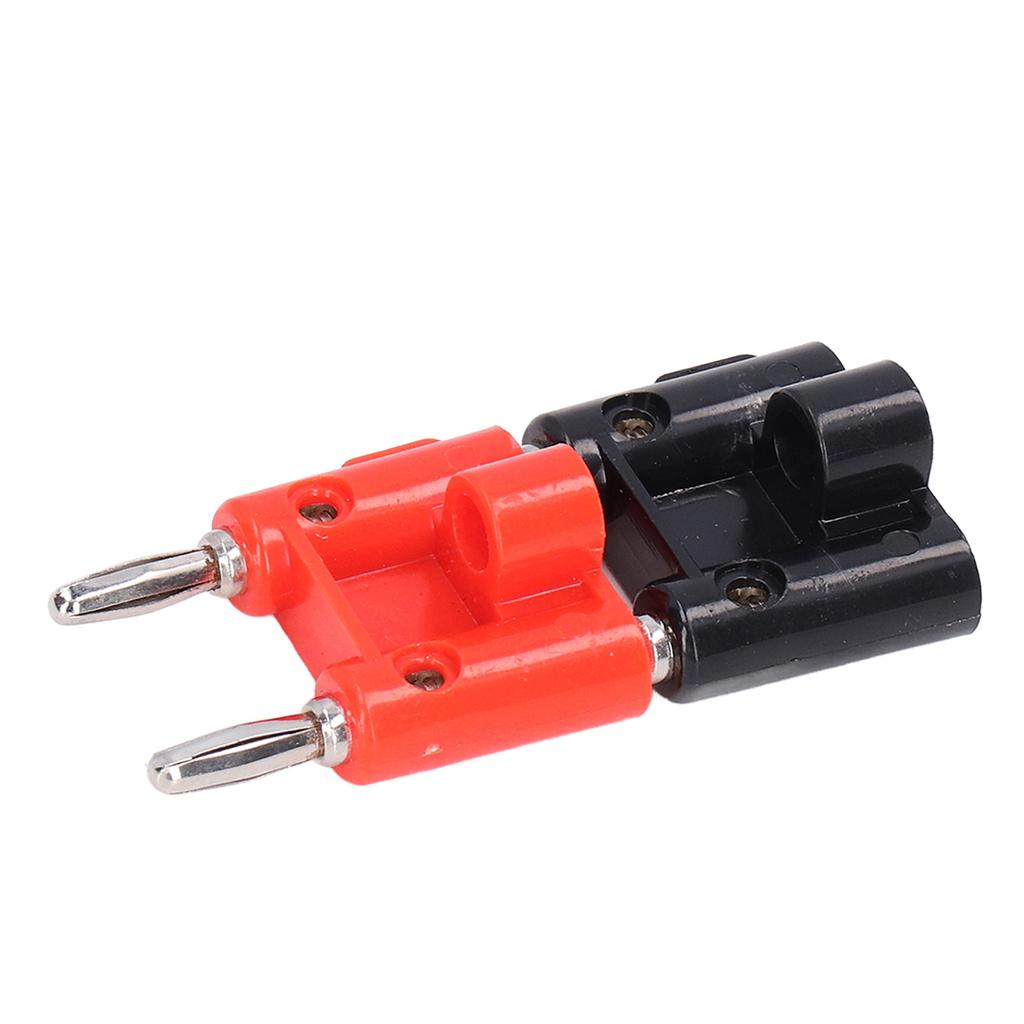 2Pcs Banana Plug 4mm Double Row Cross Connector Accessory Set Kit for Audio Speaker