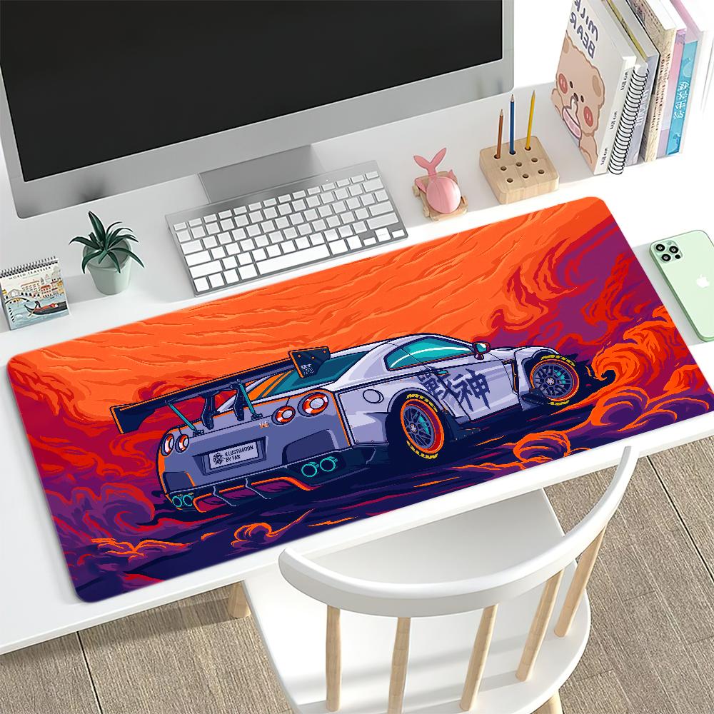 Новый спортивный автомобиль G-G-GTR Коврик для мыши Настольный коврик Большой Нескользящий Не обтрепывается Клавиатура Эргономичный Офисный Резиновый ПК Домашний Индивидуальный