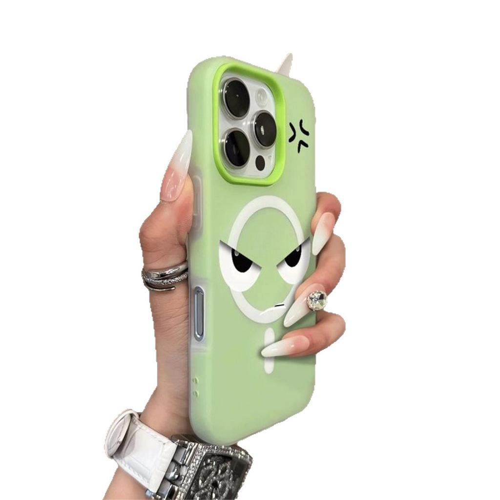 For Apple Magnetic Phone Case Ins Cute Personality Jelly Two-in-one Magnetic Phone Case Simple High-end Magnetic Case