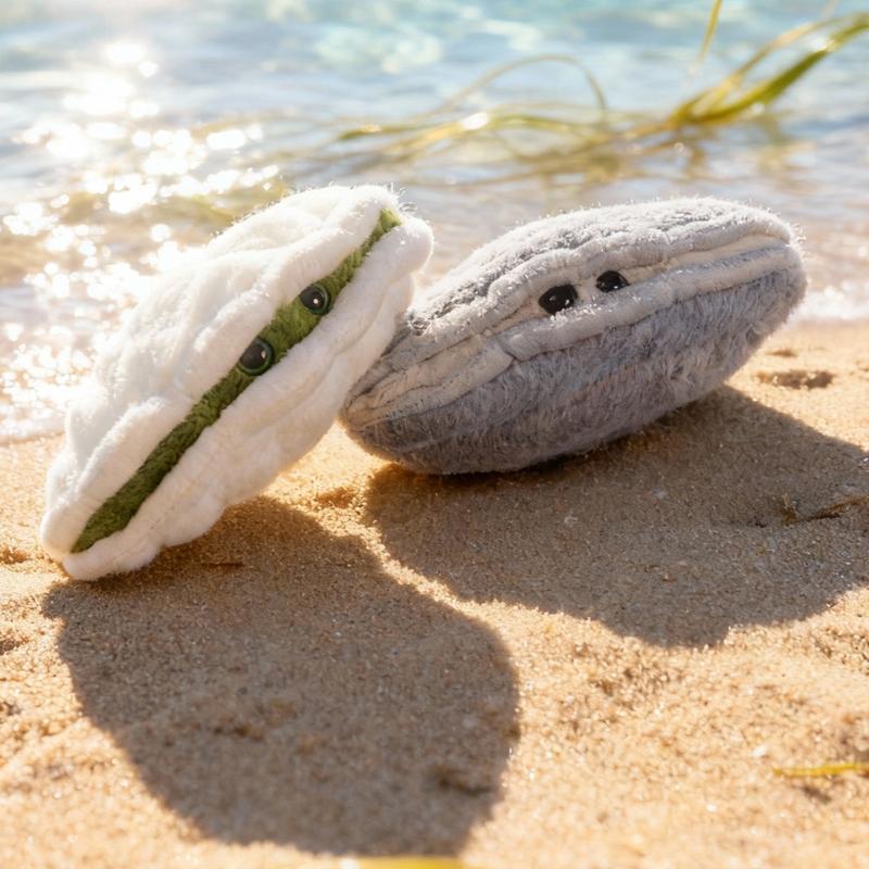 Cure Big-eyed Conch Shells Bear Plush Toy Soft Home Decoration Christmas Gift Children's Birthday Gift companion gift for Kid