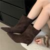 Eilyken Винтажные женские ботильоны с острым носком, дизайнерские туфли на тонком низком каблуке, современные короткие ботинки осень-зима