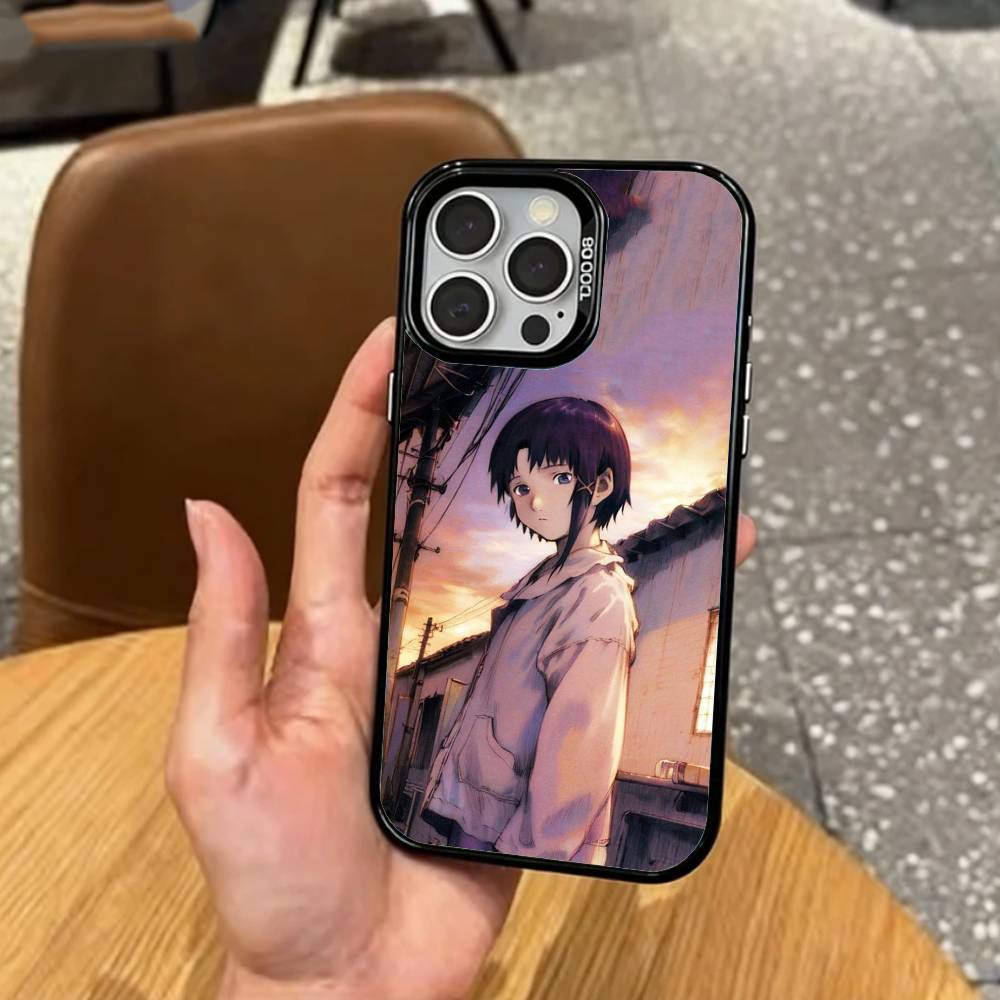 S-Serial E-Experiments Lain Чехол для телефона для iPhone 17, 16, 15, 14, 13, 12, 11 Plus, Pro Max Цветной Посеребренный Внутренний Чехол
