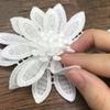 НОВАЯ Изысканная Двухслойная Вышивка 3D Кружевные Цветы Одежда DIY Наряды Многоцелевые Заплатки Вязаные Отделки Искусство Ремесла и Шитье