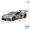 Bburago Chevrolet Corvette C8R 2020 Race Grey Литая модель Готовый продукт 1/24 №3 / Автомобиль, 18-28024