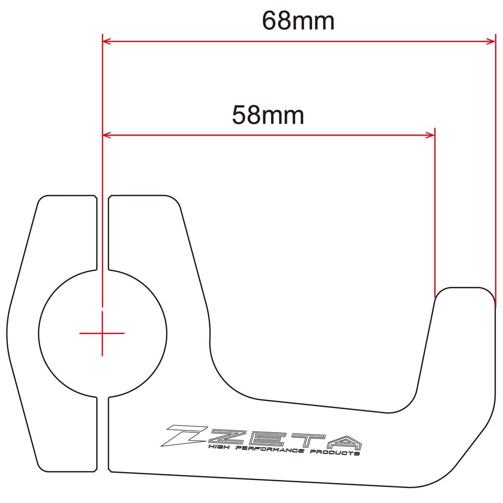 ZETA RACING Handguard Mount for Standard Diameter Compatible with Armor and Pro Armor Clamp Optional Aluminum Dirtfreak F5266 (22.2mm) Bars, U-Clamp