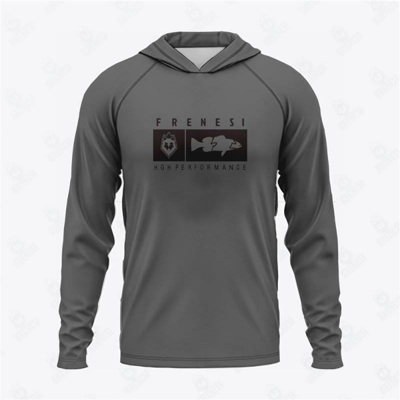 Mens Quick-Dry Hooded Fishing Shirt UV Protection Long Sleeve Breathable Sportswear Angling Outdoor Activities