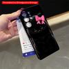 2DFlat Samsung phone case Black Kitten with Pink Bow Phone Case Applicable to Galaxy S23 S24 S25ULTRA S26 A12 A14 A15 A16 A54 A55