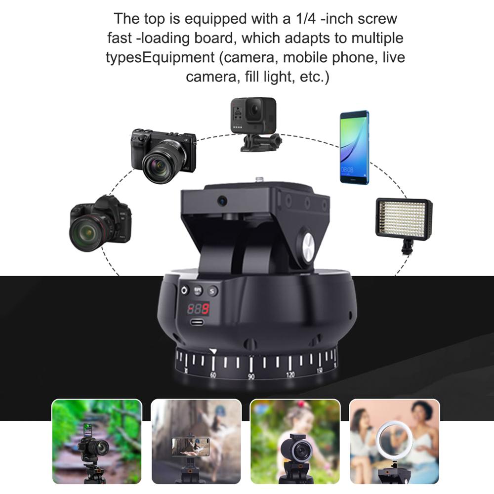 Andoer YT1200 Face Моторизованная поворотно-наклонная головка 2-осевая панорамная головка AI Smart Face Tracking 360 градусов
