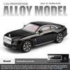 1:24 литых модели автомобилей Rolls Royce Spectre со звуком и светом Коллекционные подарки Рождественский подарок для парня Подарки на день рождения
