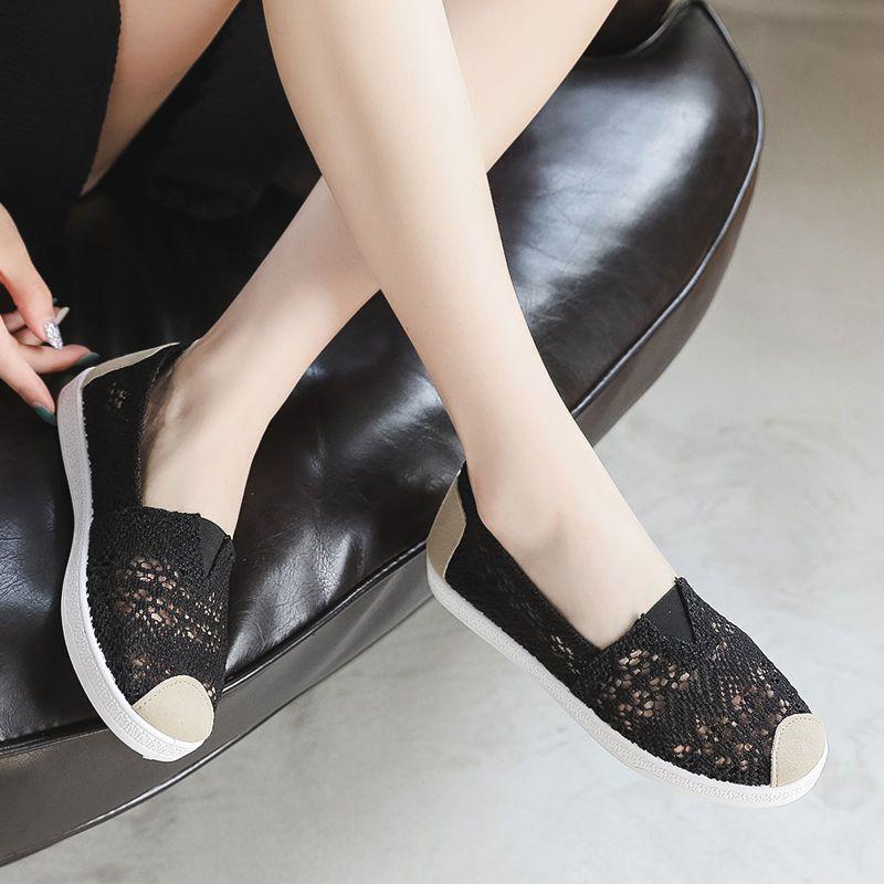 Summer Mesh Shoes Soft Sole Anti-skid Comfortable Breathable Flat Heel Women's Shoes Casual Fisherman's Shoes