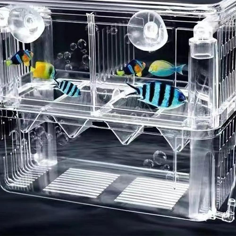 Acrylic Fish Breeding Isolation Box Double-Deck Fish Breeder Box  Fish Injured