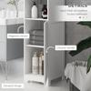 Slim Bathroom Storage Cabinet, Tall Bathroom Cabinet with 3 Open Shelves and Adjustable Shelf, White