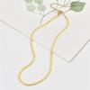 Minimalist Style Golden Color Plated Chain Herringbone Necklace Fashionable Choker Necklace For Daily And Party Decor