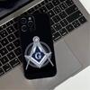 Символ масонства Чехол для телефона для iPhone 17,16,15,14,13,12,11 Plus,Pro Max,XS,Мягкий силиконовый черный чехол