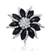 Женский рождественский подарок Blossom Flower Brooch Black Collar Pin