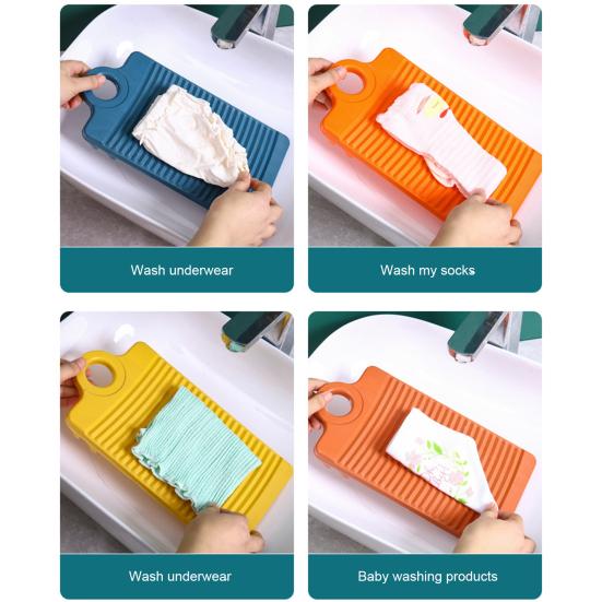 Мини-стиральная доска с волнистыми полосками, подвесное отверстие, противоскользящая утолщенная нижняя канавка, пластиковое нижнее белье, носок, полотенце, доска для стирки белья, хозяйственные товары